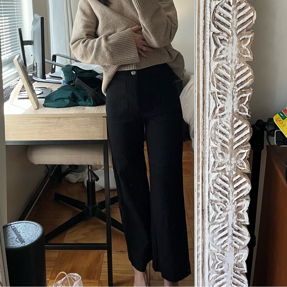 Maeve Colette Cropped Wide Leg Pants